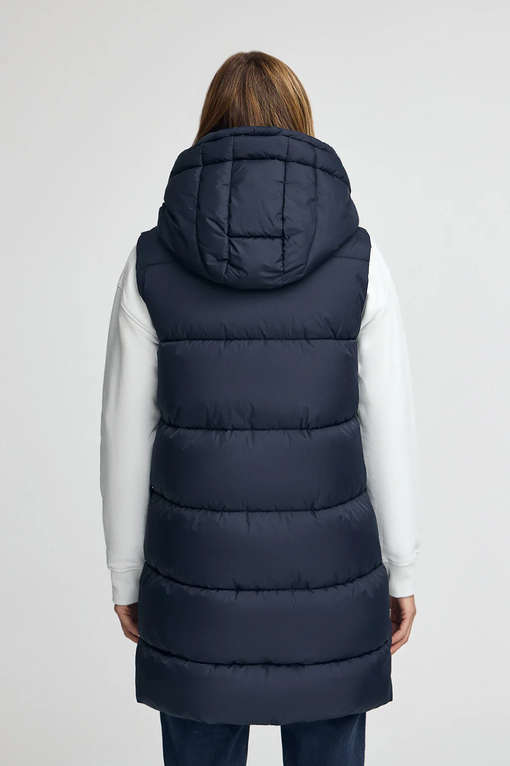 Navy-blue reversible long vest with Polo Club logo - Image 6