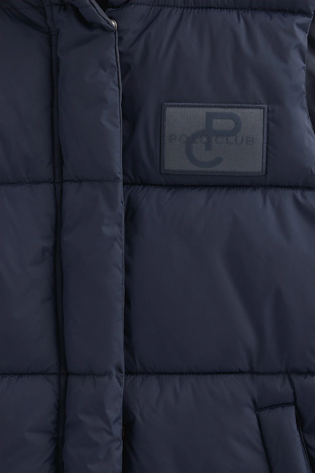 Navy-blue reversible long vest with Polo Club logo - Image 9