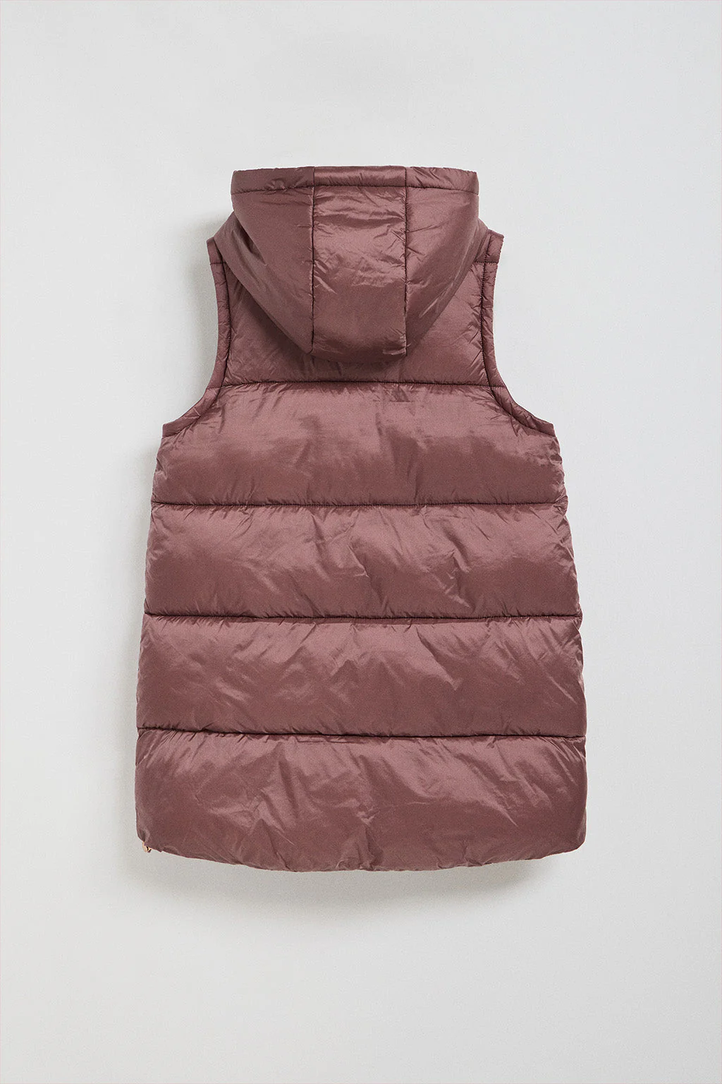 Taupe-pink puffer vest Ice with fixed hood and Polo Club details - Image 9