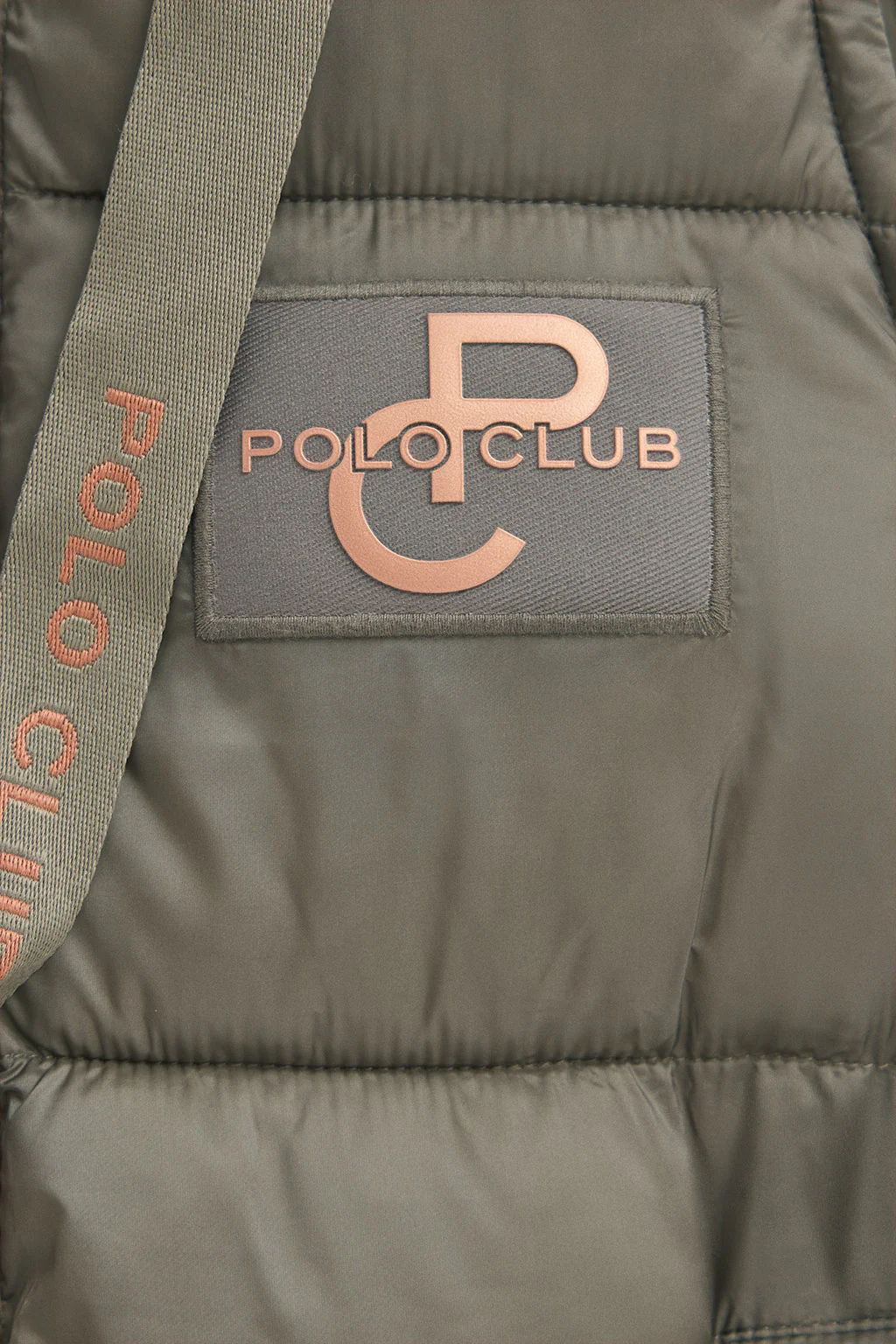 Army-green puffer vest with Polo Club logo - Image 8