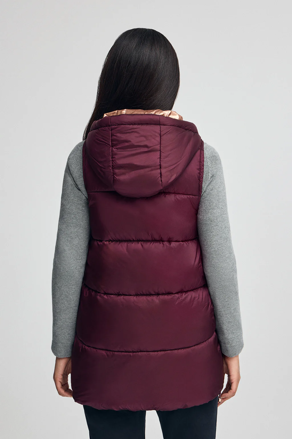 Burgundy puffer vest with Polo Club logo - Image 6
