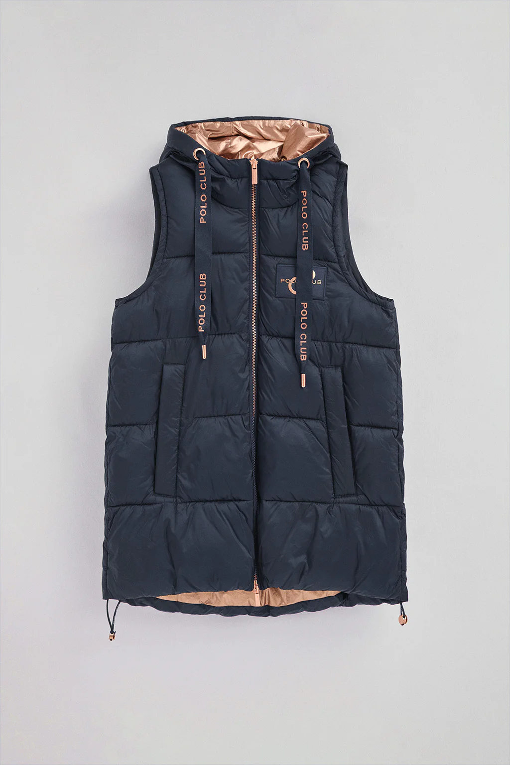 Navy-blue puffer vest with Polo Club logo - Image 6