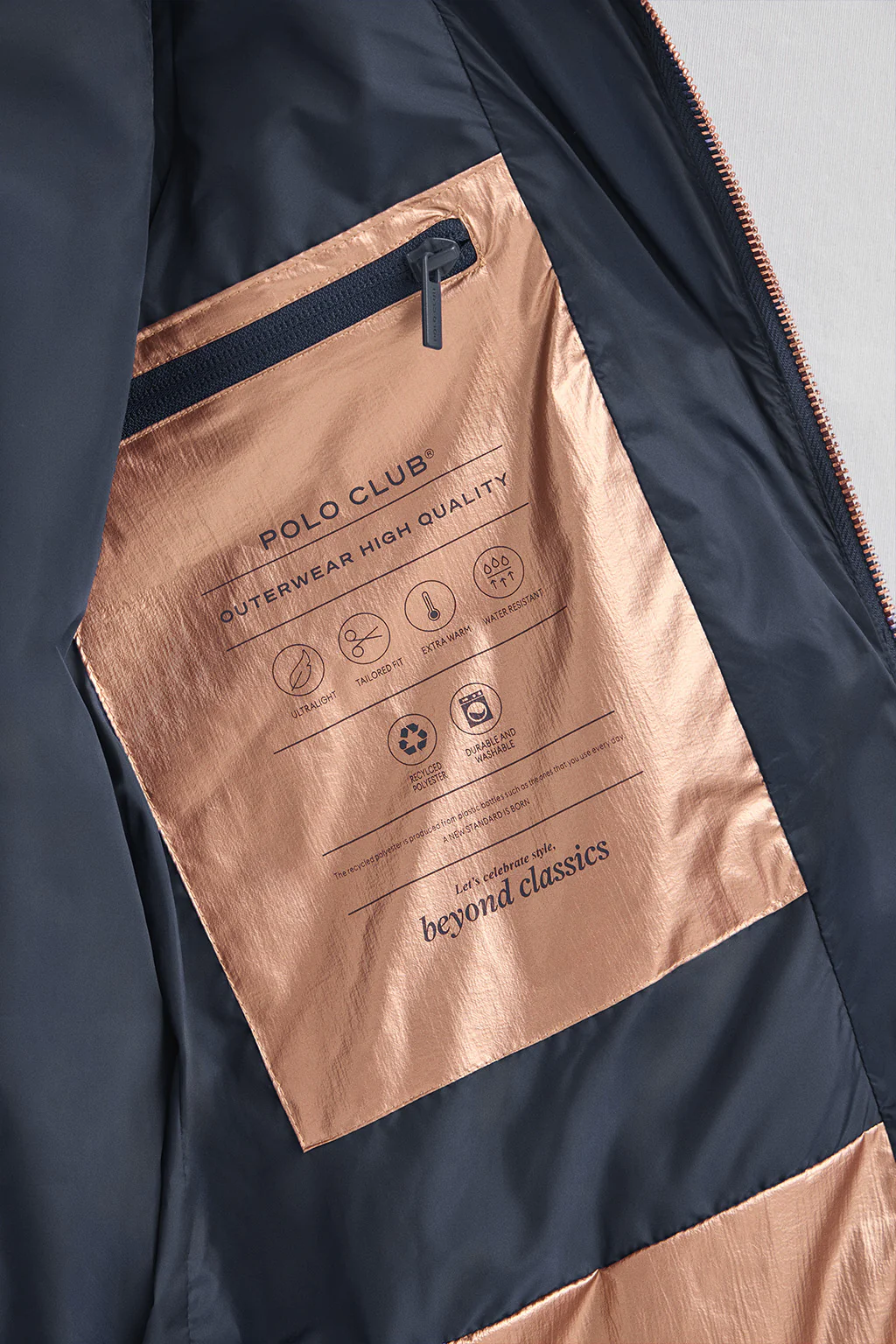 Navy-blue puffer vest with Polo Club logo - Image 8