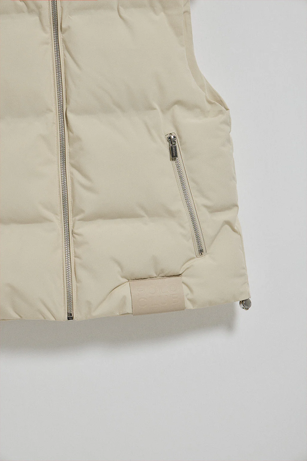 Beige puffer vest New York with Polo Club details - Image 8