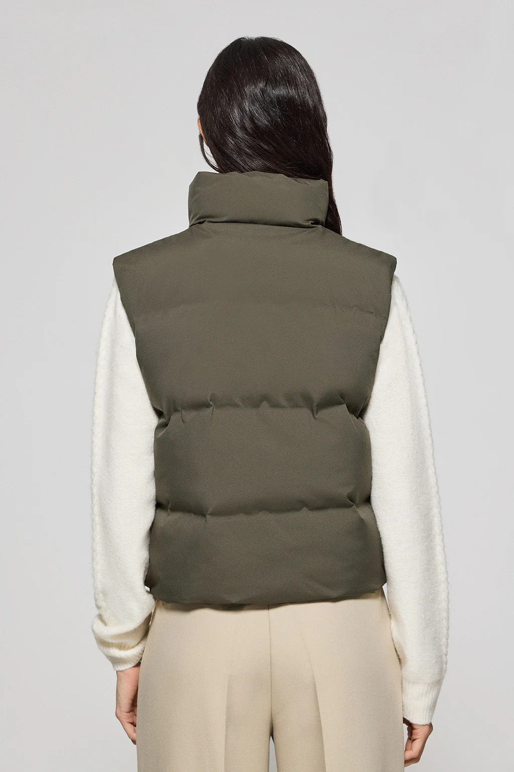 Green puffer vest New York with Polo Club details - Image 2
