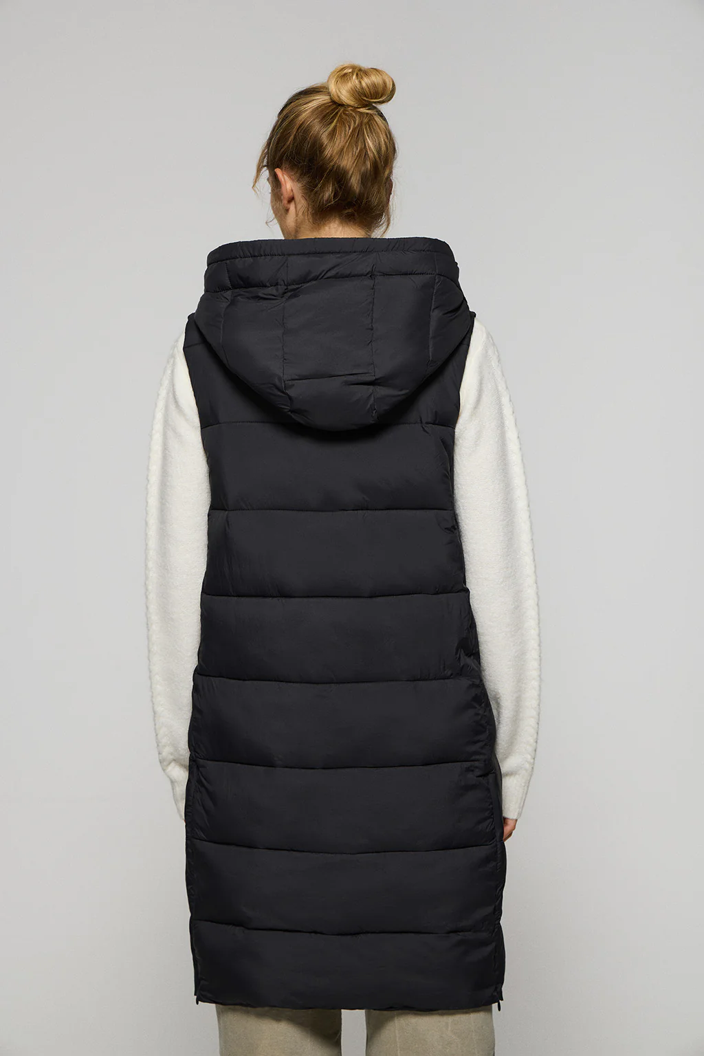 Black vest Siena with fixed hood and Polo Club details - Image 2