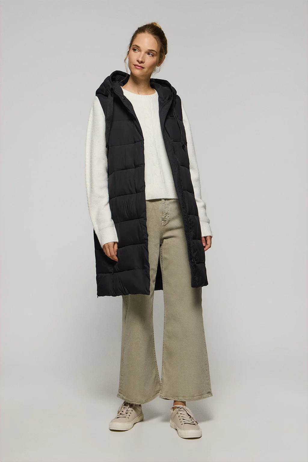 Black vest Siena with fixed hood and Polo Club details - Image 4