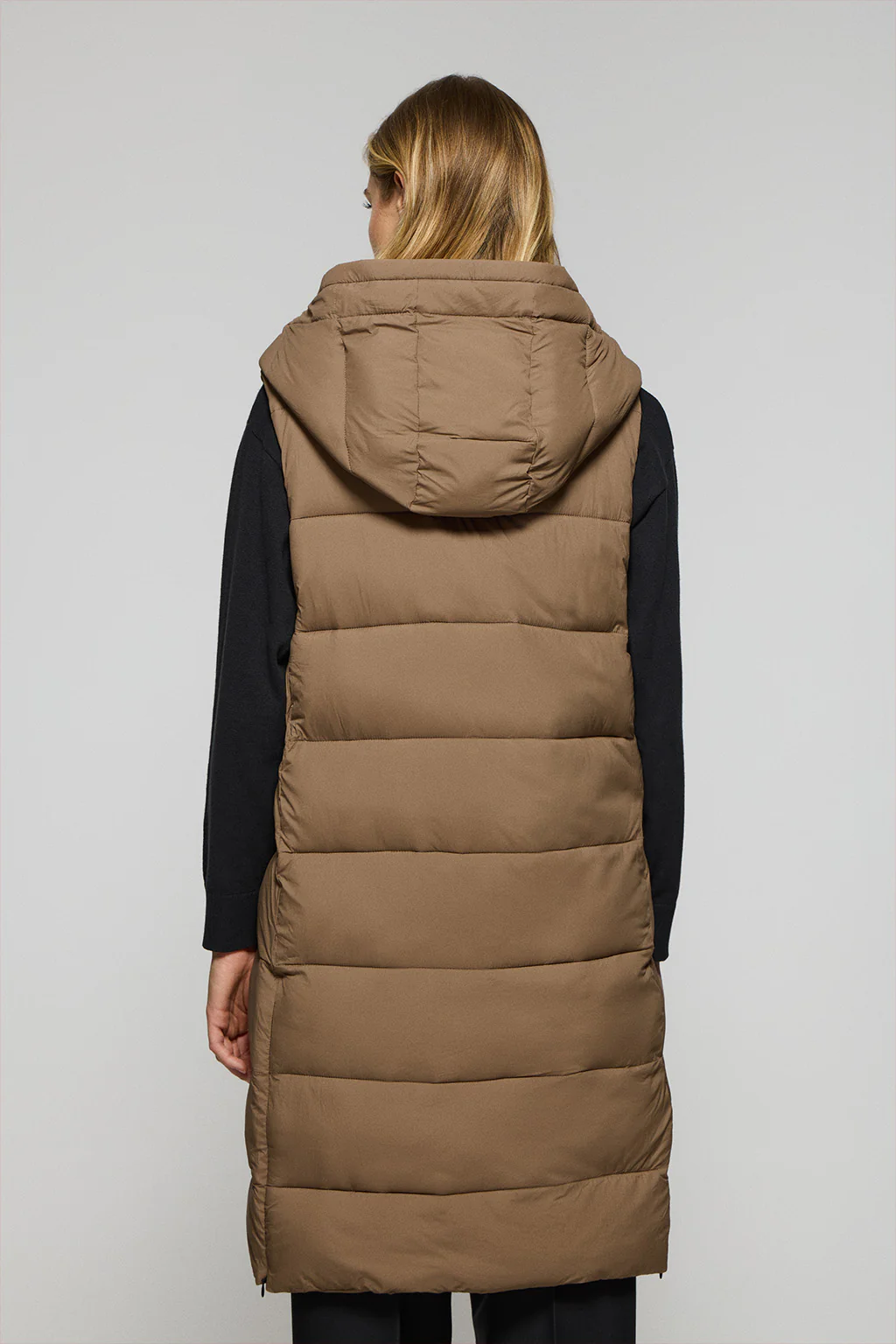 Brown vest Siena with fixed hood and Polo Club details - Image 2