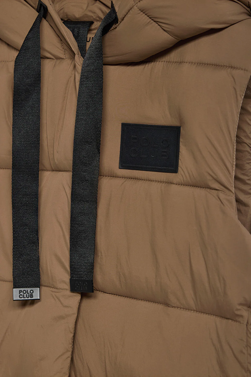 Brown vest Siena with fixed hood and Polo Club details - Image 8