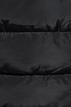 Black puffer vest with hood and Polo Club print - Image 11